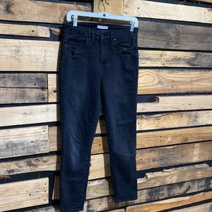 Good American High Rise Good Waist‎ Crop Jeans In Black Size 6/28